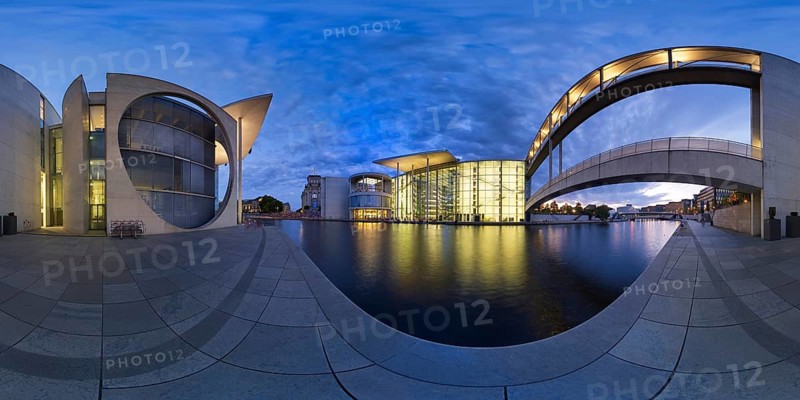 Spreebogen with government buildings, Berlin, Germany, Europe