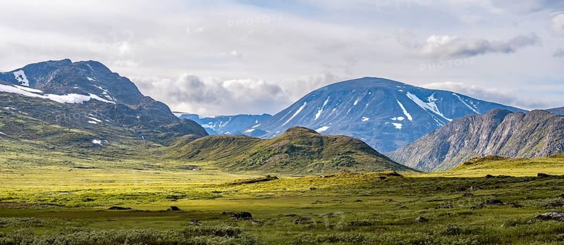 Barren mountain landscape, Knutshoe Mountain, Fjell, Oystre Slidre, Jotunheimen National Park, Norway, Europe