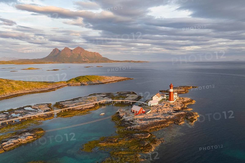 Tranoy Fyr Lighthouse, Tranoy Fyr, Hamaroy, Ofoten, Vestfjord, Nordland, Norway, Europe