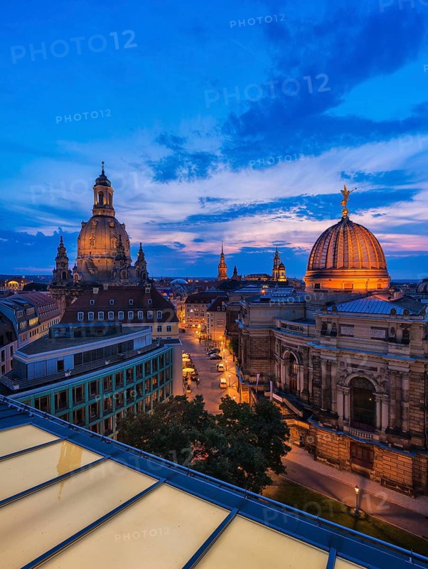 Evening view over Dresden's Old Town