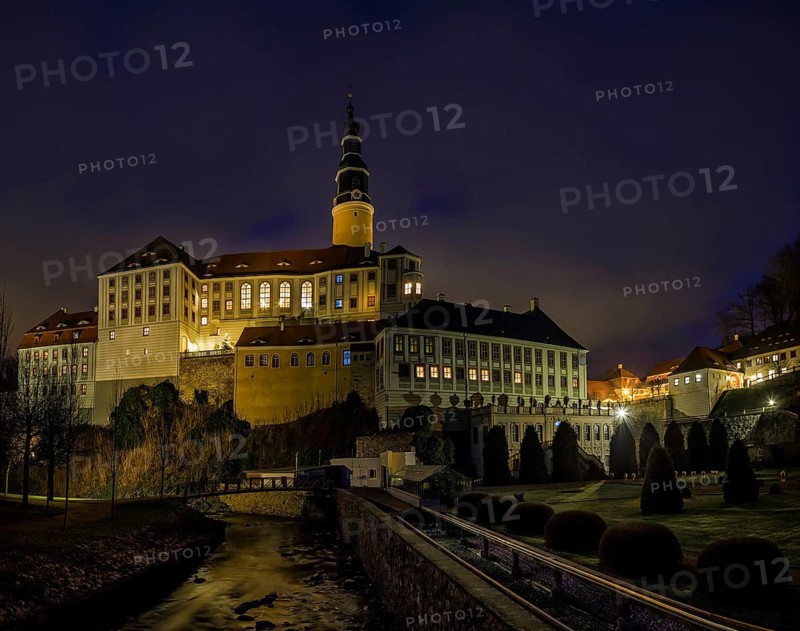 Weesenstein Castle by night
