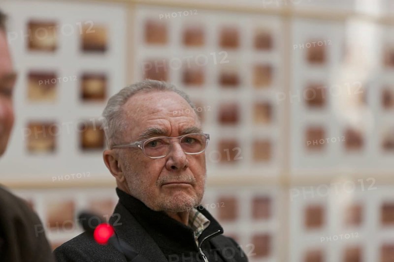 Gerhard Richter, at the press event for his exhibition ATLAS in 2012, on the occasion of his 80th birthday. Gerhard Richter (born 9 February 1932 in Dresden) is a German painter, sculptor and photographer. He was Professor of Painting at the Kunstakademie Düsseldorf from 1971 to 1993