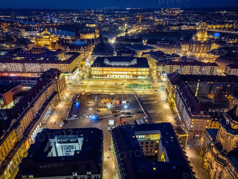 Altmarkt with Palace of Culture from above