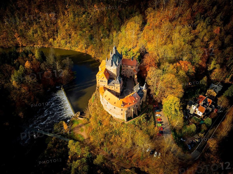 Kriebstein Castle in Autumn