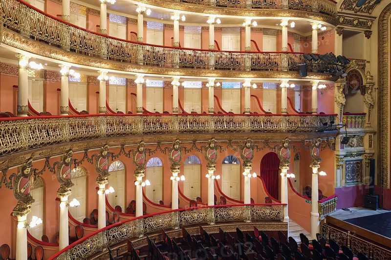 Belle Epoque Amazon Theatre, Concert Hall, Opera boxes, Manaus, Amazonia State, Brazil, South America