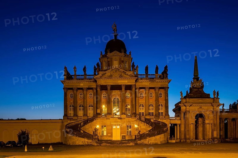 Park Sanssouci is part of the Potsdam palace park ensemble. Colonnade with Triumphal Gate