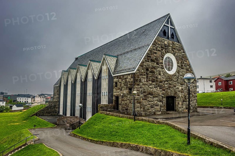 Christianskirkjan (Christian's Church), modern church building, KlaksvÃ­k, Faroe islands, Denmark, Europe