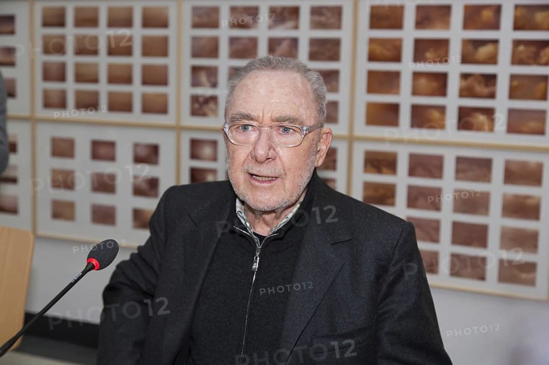 Gerhard Richter, at the press event for his exhibition ATLAS in 2012, on the occasion of his 80th birthday. Gerhard Richter (born 9 February 1932 in Dresden) is a German painter, sculptor and photographer. He was Professor of Painting at the Kunstakademie Düsseldorf from 1971 to 1993