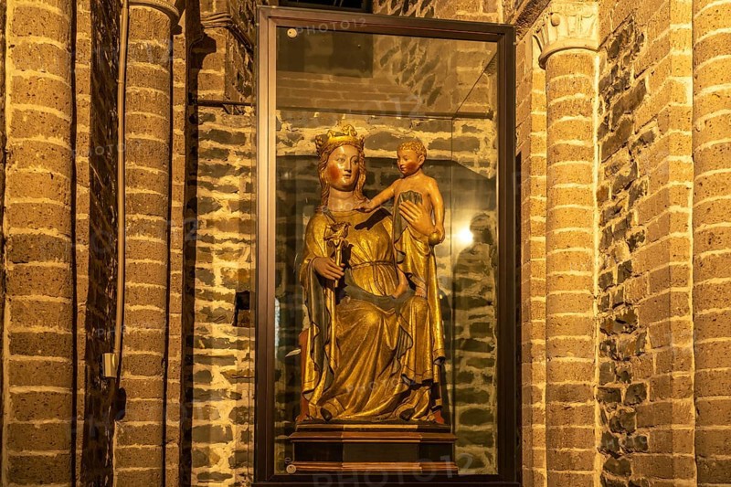 Madonna in the interior of the Basilica of the Holy Blood in Bruges, Belgium, Europe