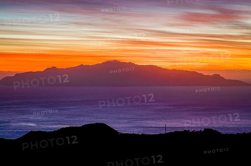 Sunset at the sea. Fogo. Cabo Verde. Africa