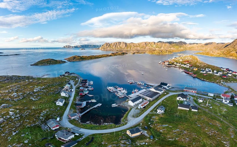 Fishing village Gjesvaer, Mageroya, Nordkapp, Troms og Finnmark, Norway, Europe