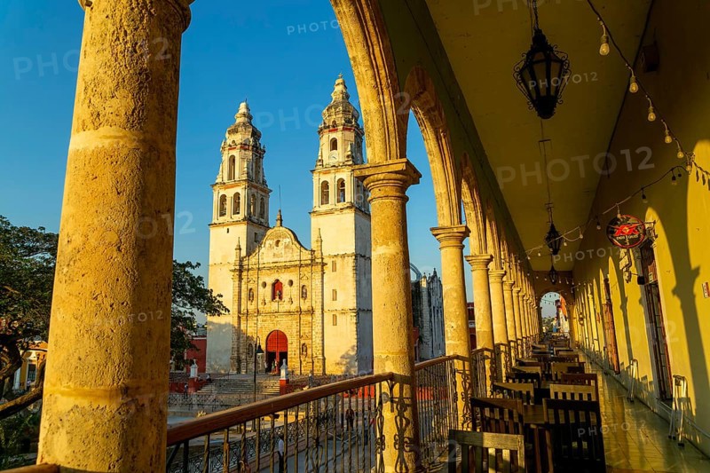 Cathedral church of Our Lady of the Immaculate Conception, Campeche city, Campeche State, Mexico, Central America