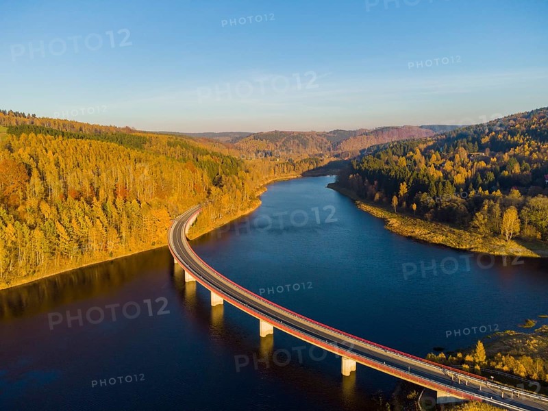 The Rauschenbach Dam is a dam in the Free State of Saxony. The dammed waters are the Flöha and the Wernsbach. It was built from 1960 to 1968 in the upper Flöha valley near Cämmerswalde for drinking water supply. New bridge built 2002-2004