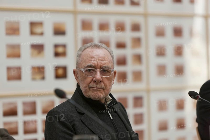 Gerhard Richter, at the press event for his exhibition ATLAS in 2012, on the occasion of his 80th birthday. Gerhard Richter (born 9 February 1932 in Dresden) is a German painter, sculptor and photographer. He was Professor of Painting at the Kunstakademie Düsseldorf from 1971 to 1993