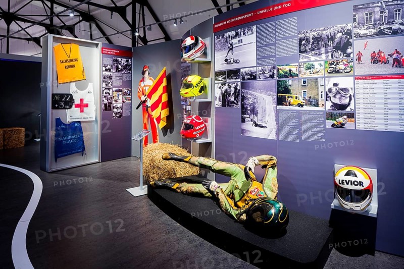 DEU Saxony Hohenstein-Ernstthal (Â© Sylvio Dittrich +49 1772156417) Textile and Racing Museum Hohenstein-Ernstthal, racing exhibition on the Sachsenring. The museum shows the history of racing and the development of the textile industry in Hohenstein-Ernstthal in permanent exhibitions