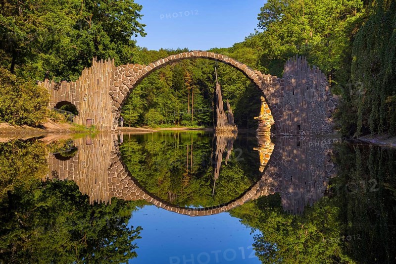 Rakotz Bridge in Kromlau Park, accessible again after extensive restoration and always a popular photo motif