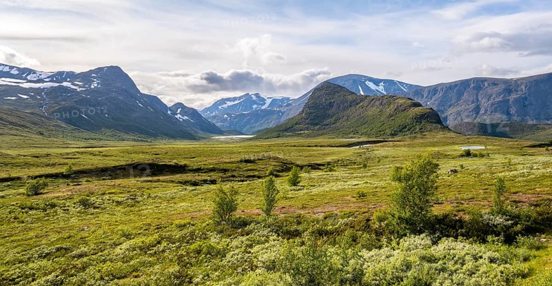 Barren mountain landscape, Knutshoe Mountain, Fjell, Oystre Slidre, Jotunheimen National Park, Norway, Europe