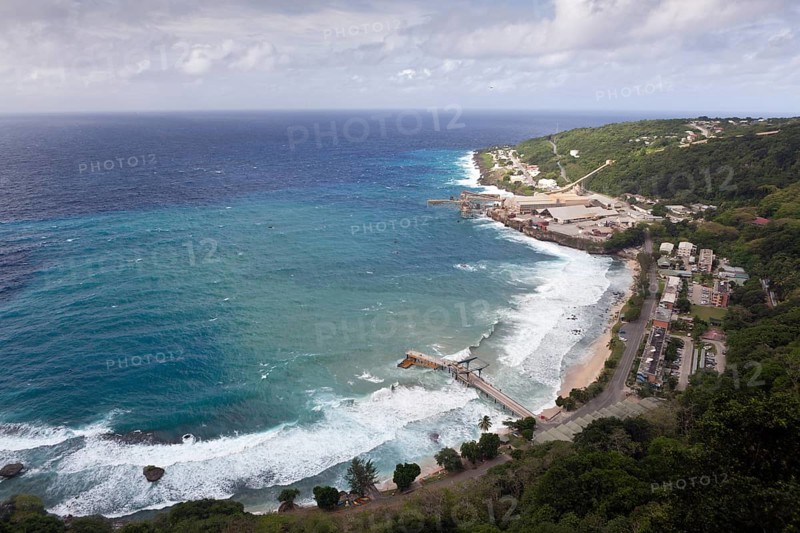 View of Flying Fish Cove, Christmas Island, Australia, Asia