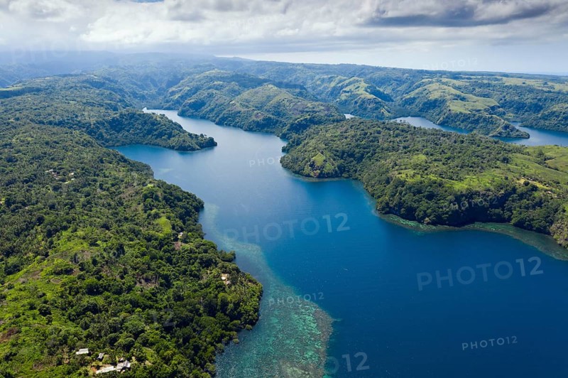 Fjord landscape of Cape Nelson, Tufi, Oro Province, Papua New Guinea, Oceania