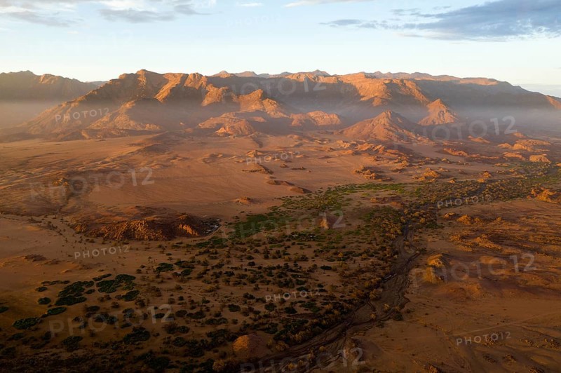 Ugab River and Brandberg, Erongo, Namibia, Africa