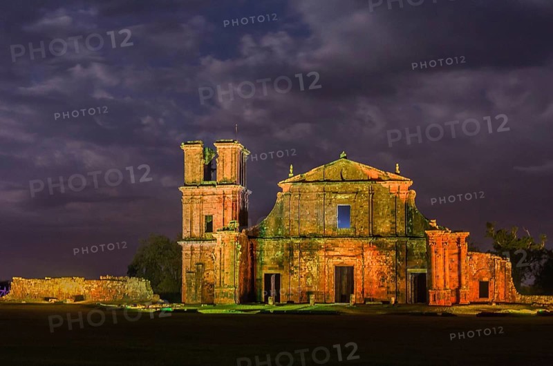 Part of the UNESCO site, Jesuit Missions of the Guaranis: Church, Ruins of Sao Miguel das Missoe, Rio Grande do Sul, Brazil, South America