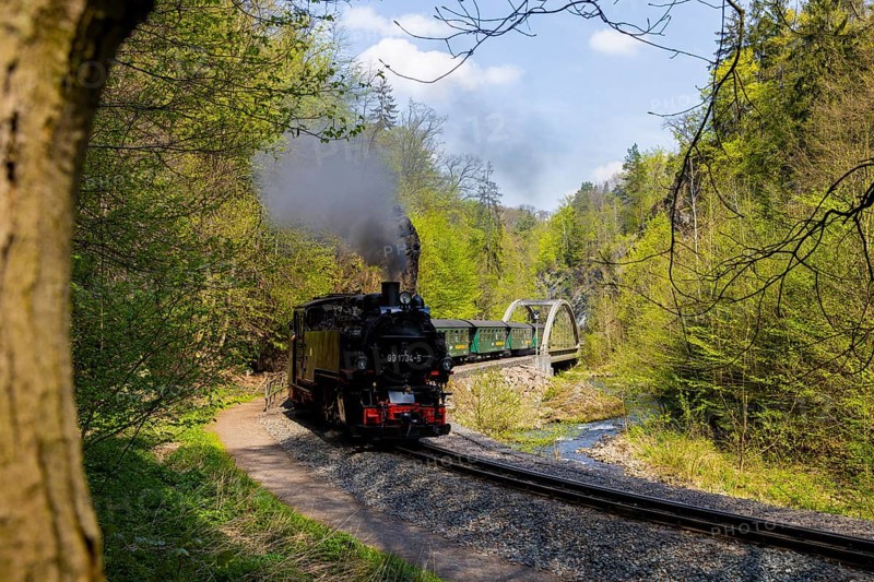 The Weisseritztalbahn is the second oldest narrow-gauge railway in Saxony and the longest-serving publicly operated narrow-gauge railway in Germany. The line has been running from Freital-Hainsberg near Dresden through the valley of the Rote Weisseritz to Dippoldiswalde since 1882 and to Kipsdorf in the Osterzgebirge mountains since 1883