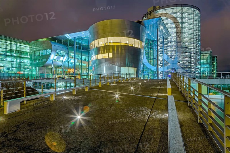 Transparent Factory Night illuminates Dresden Germany