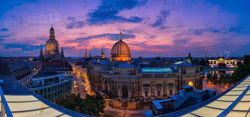 Evening view over Dresden's Old Town