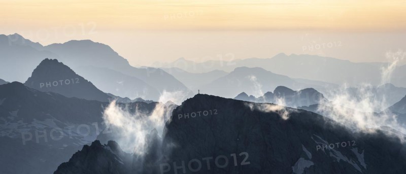 Dramatic mountain landscape, view from Hochkönig, Salzburger Land, Austria, Europe