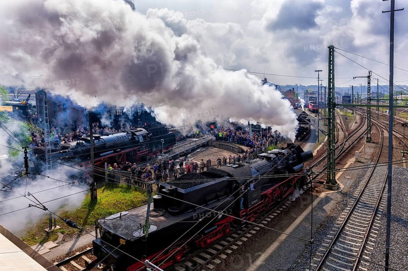 Dresden Steam Locomotive Meeting, 11 to 13 April 2014, around the Dresden-Altstadt depot, Numerous steam locomotives from all over Germany will be presenting themselves. The Dresden-Altstadt depot is a former railway depot in Dresden. Today, only a few parts of the original facilities remain. Today, the Dresden-Altstadt Railway Museum is located there