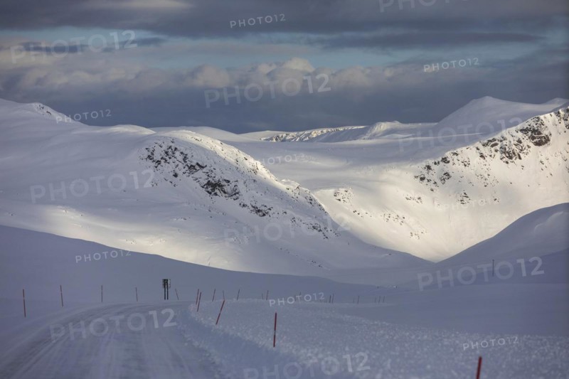 Wintery Mageroya just in front of the North Cape, Norway, Europe