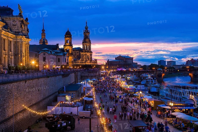 Brühl's Terrace for the city festival in Dresden