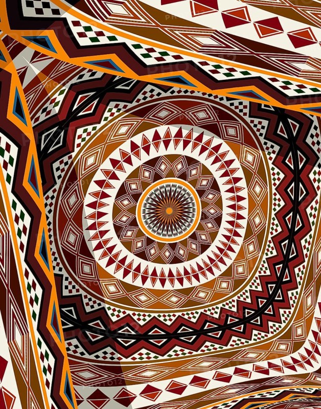 Tribal art background composition, vector illustration