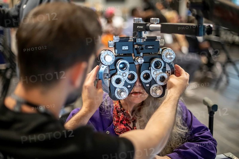 Detroit, Michigan, The OneSight Foundation organized a free clinic that offered eye exams and prescription glasses for low-income residents. OneSight holds clinics in many parts of the world