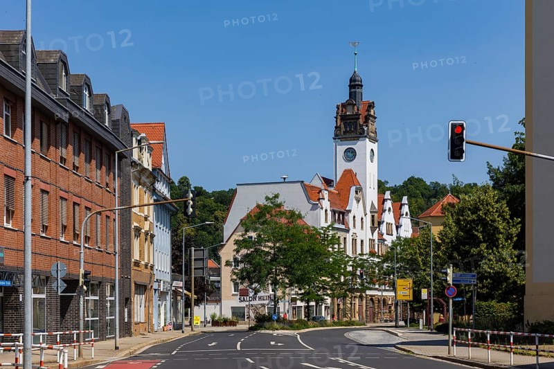 Freital is a large district town in the centre of the Free State of Saxony, located about nine kilometres southwest of the centre of the state capital and adjacent to Dresden. Dresdner Strasse with town hall