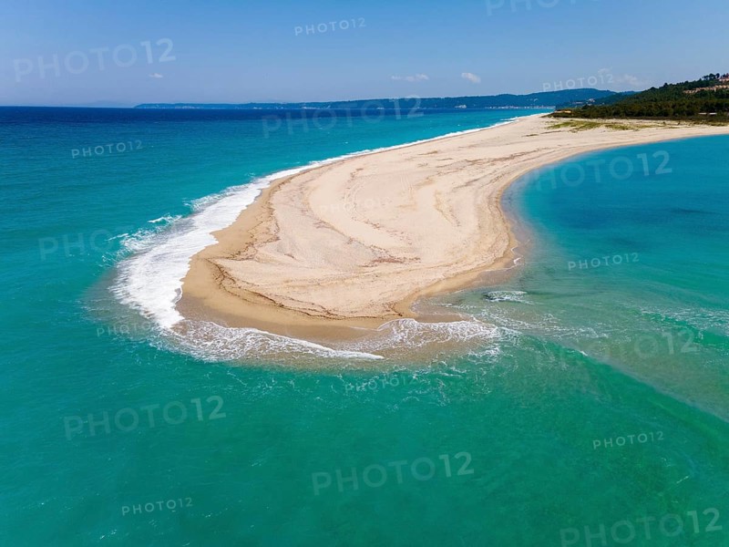 Aerial view, Cape Possidi, Kassandra, Chalkidiki, Greece, Europe