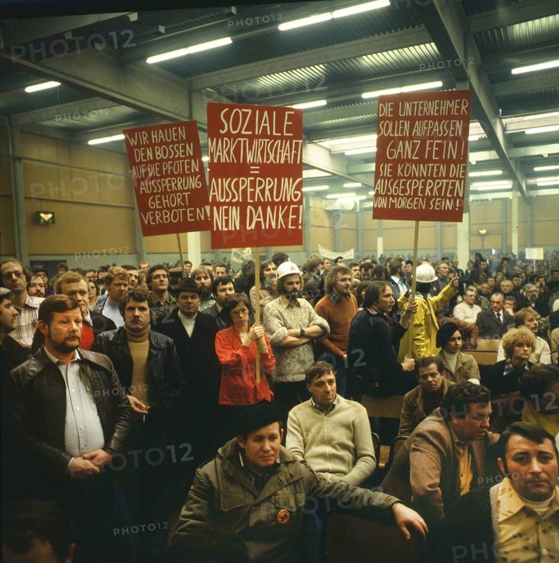 DEU, Germany: The historical slides from the times 80-90s, Dortmund. DGB demonstration against unemployment and for the right to strike 90s