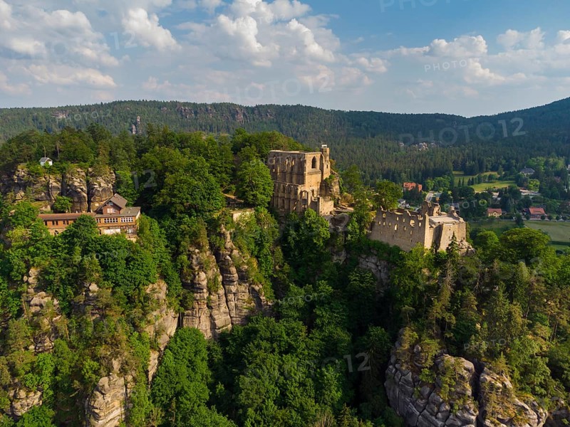 Oybin Castle and Monastery Ruins in the Zittau Mountains