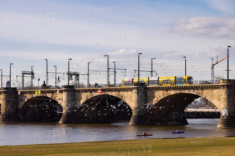 The sunshine attracts many Dresdeners outdoors. Everyone is hoping for a relaxation of the Crona measures. Paddlers on the Elbe at Marienrücke
