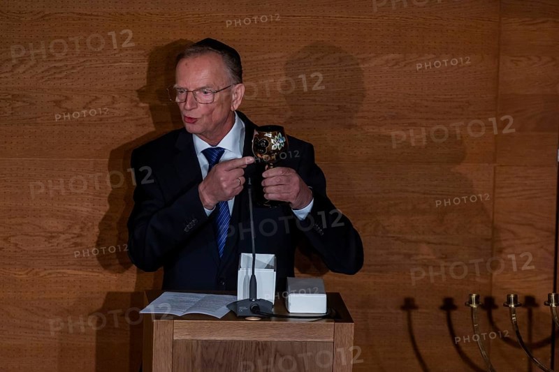 Ceremony 20th anniversary of the consecration of the New Synagogue Dresden Speaker Herbert Wagner, former mayor of Dresden