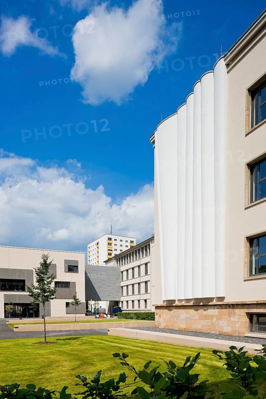The remodelling and new buildings have turned the site into the third largest campus in Dresden. The new building on Gerockstrasse houses the canteen and library of the Dresden University of Cooperative Education and the Protestant University of Social Work