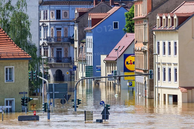 High water in Meissen at its peak