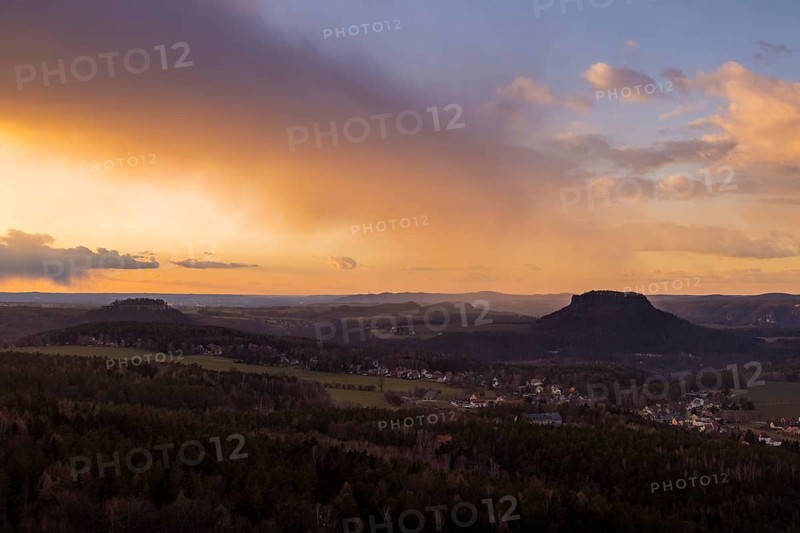 Sunset at Papstein in Saxon Switzerland