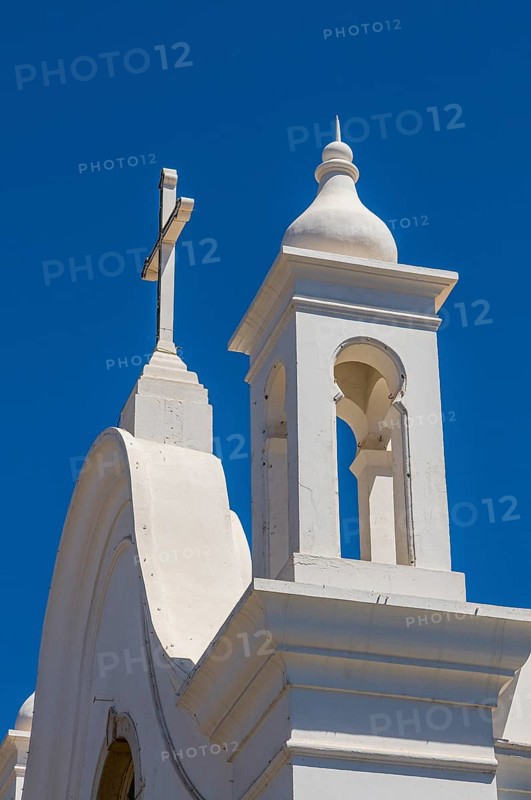 Bright church in San Vincente. Mindelo. Cabo Verde. Africa