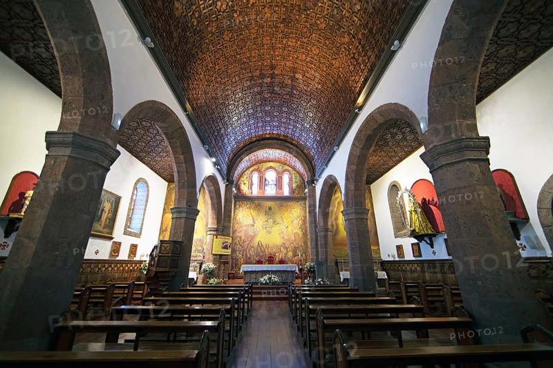 Church Templo Parroquiale de San Matias, interior, Artenara, Las Palmas province, Gran Canaria, Canary Islands, Spain, Europe