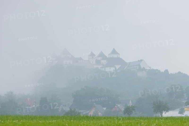 Augustusburg Castle in Fog and Rain