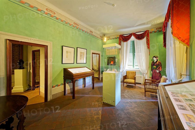 Exhibition room in the birthplace of the composer Giacomo Puccini, Casa Natale di Giacomo Puccini, Lucca, Tuscany, Italy, Europe