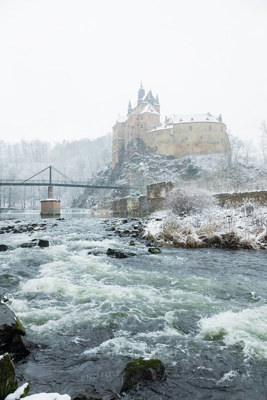 Kriebstein Castle in the Zschopau Valley in Central Saxony, from the 14th century