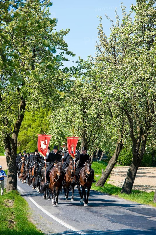 Every year at Easter there are about 5 processions in Lusatia, each with about 200 riders. The Catholic Church continues old Sorbian rites here. Thousands of spectators watch the impressive cavalcades