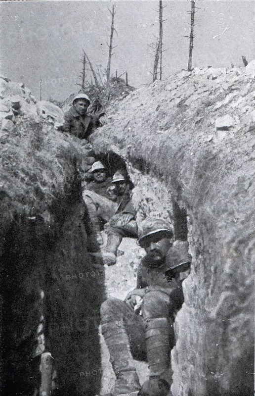 Life in the trenches, Cornillet hills, May 1917, Marne department, Grand East region, France, Europe